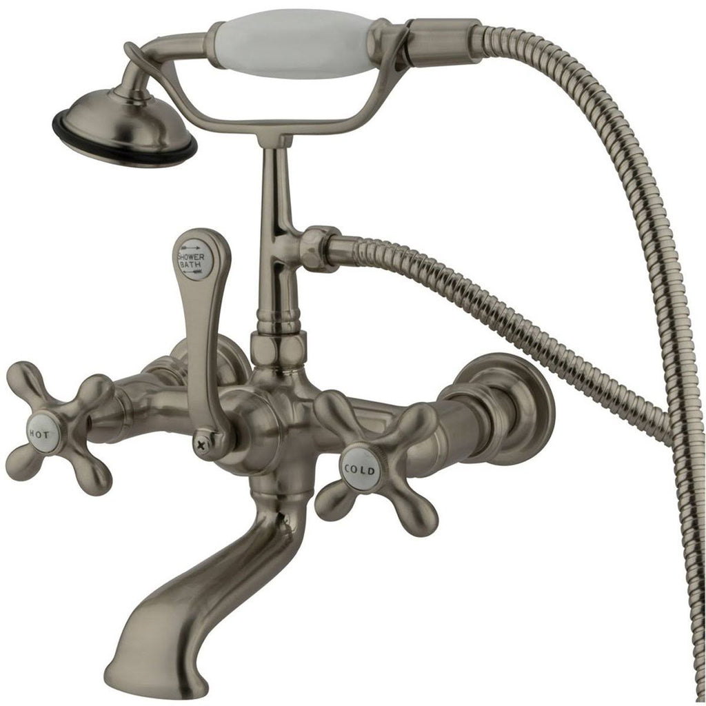 Vintage Wall Mount Clawfoot Tub Filler with Hand Shower F271569