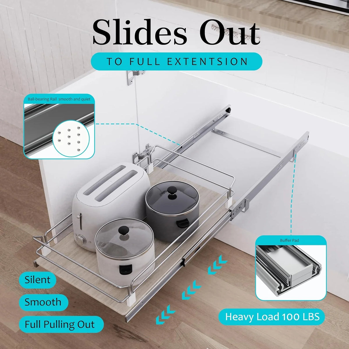11W X 22D Pull Out Cabinet Drawer T4424