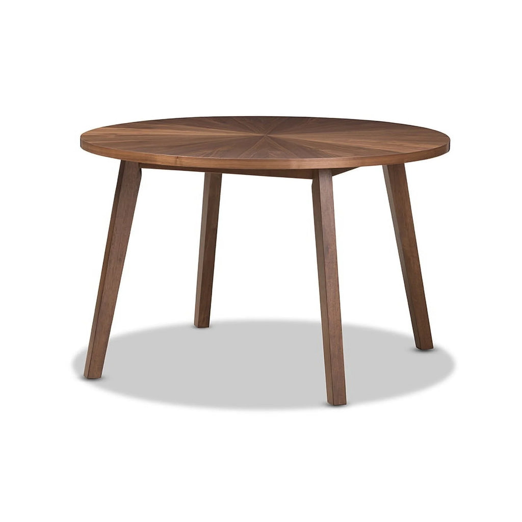 Black Fabric and Walnut Wood Dining Set A48537