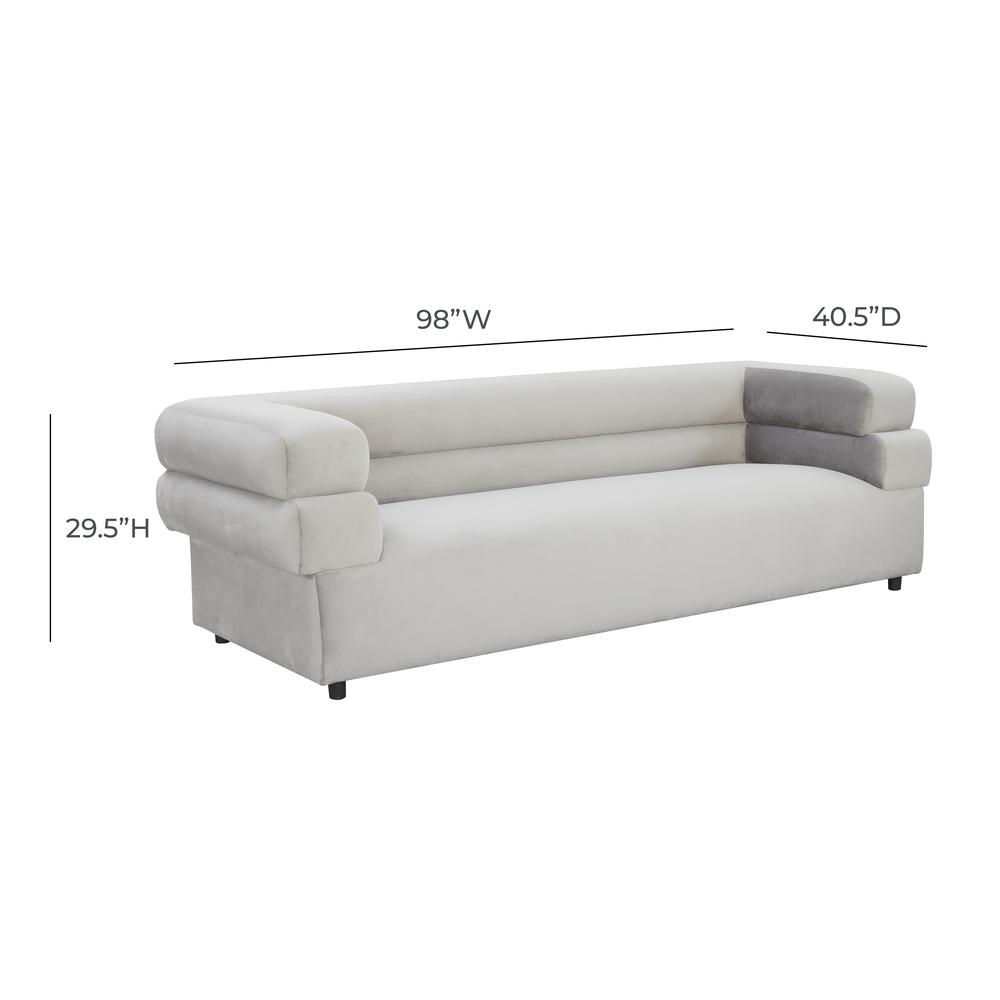 Light Grey Velvet Sofa G614802