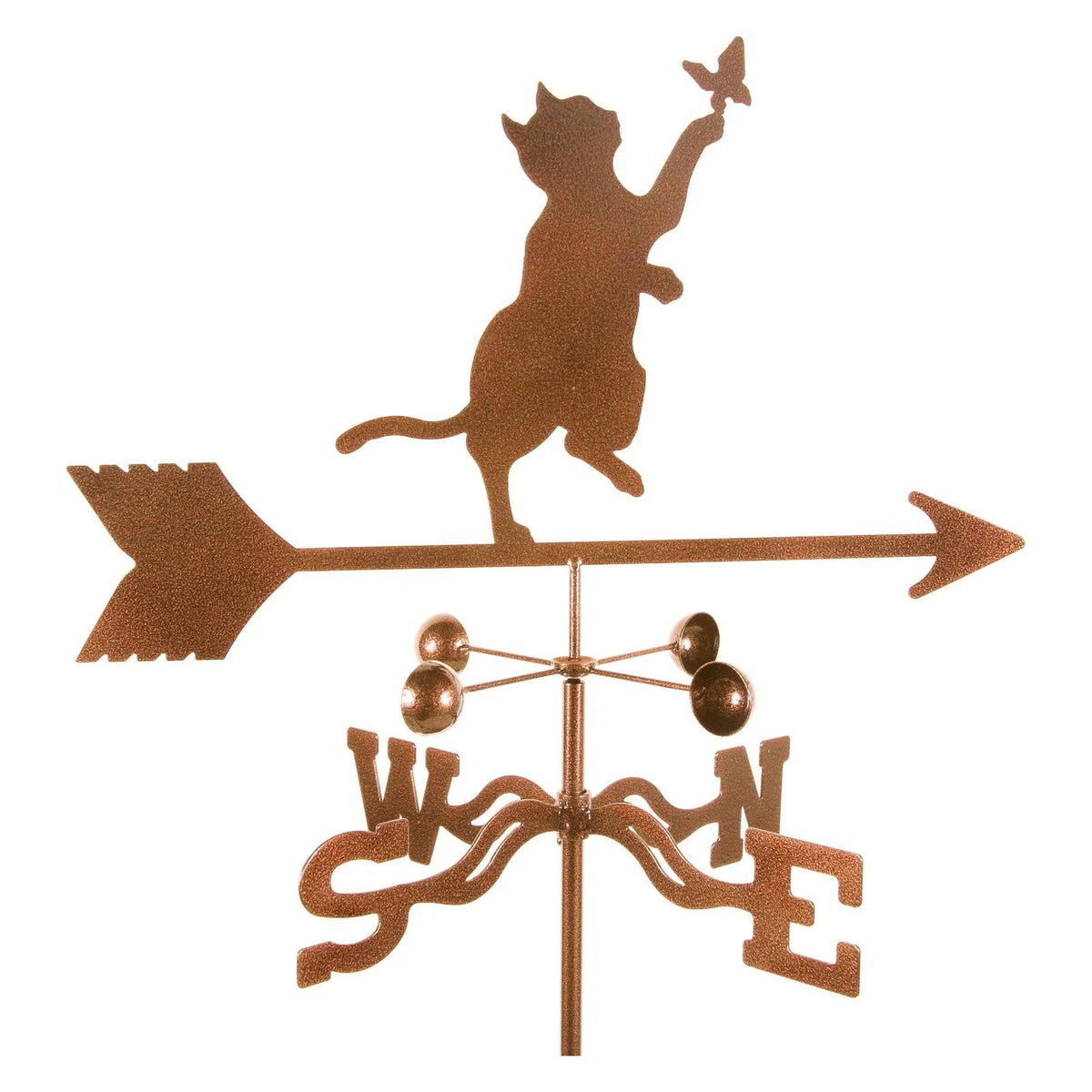 Bronze Cat and Butterfly Weathervane Y67791
