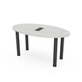 Oval Shaped Conference Room Table with Power Modules Z18719
