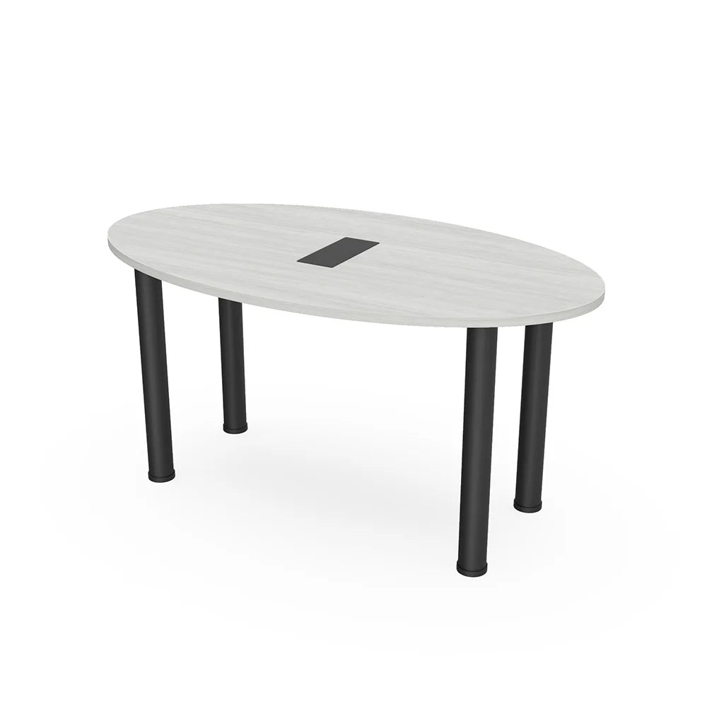 Oval Shaped Conference Room Table with Power Modules Z18719