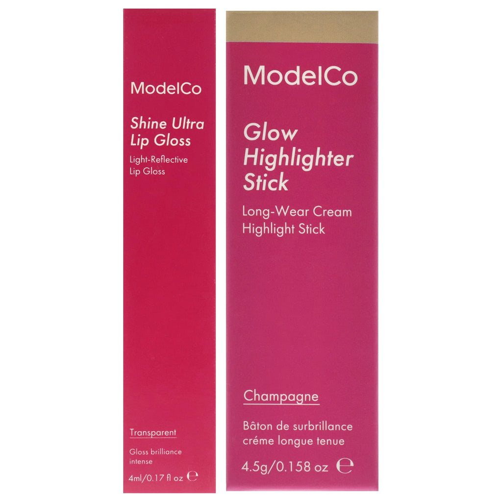 Highlighter Stick and Lip Gloss Kit, 2 Pc B512