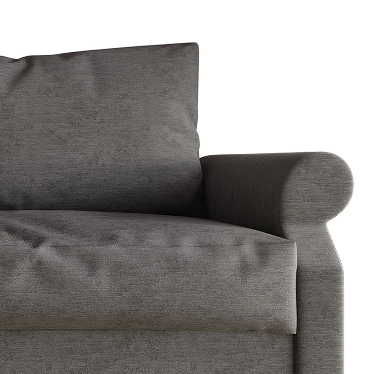Classic Linen Upholstered Sofa Dark Grey J4861