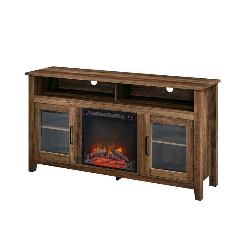 58" MDF Glass Wood TV Stand L39144