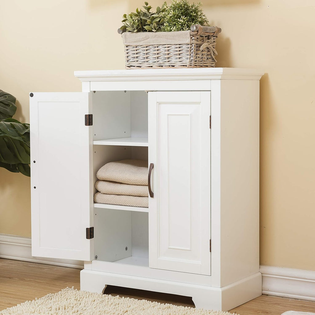 White 2 Door Freestanding Storage Cabinet J3859