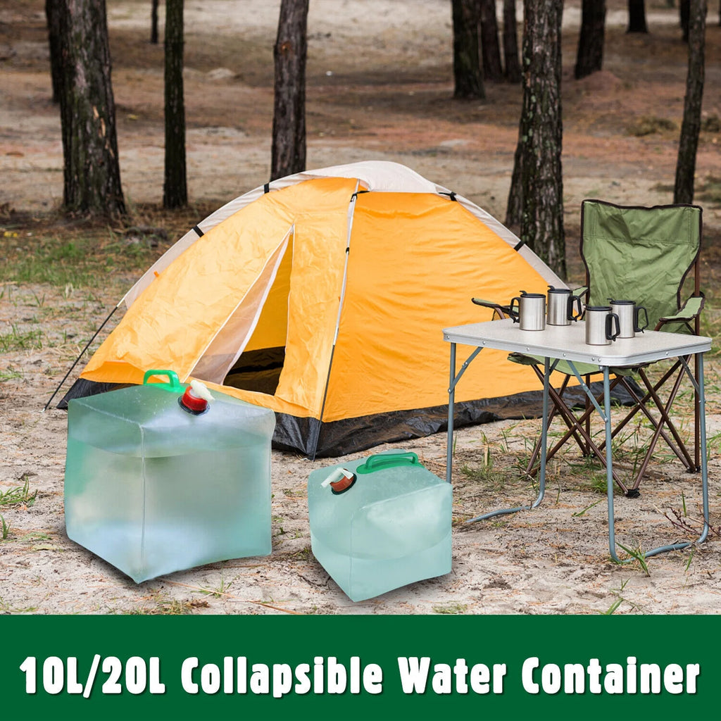 Collapsible Water Container With Spigot 2.6-5.2 Gallon Camping Water Storage Jug N481251