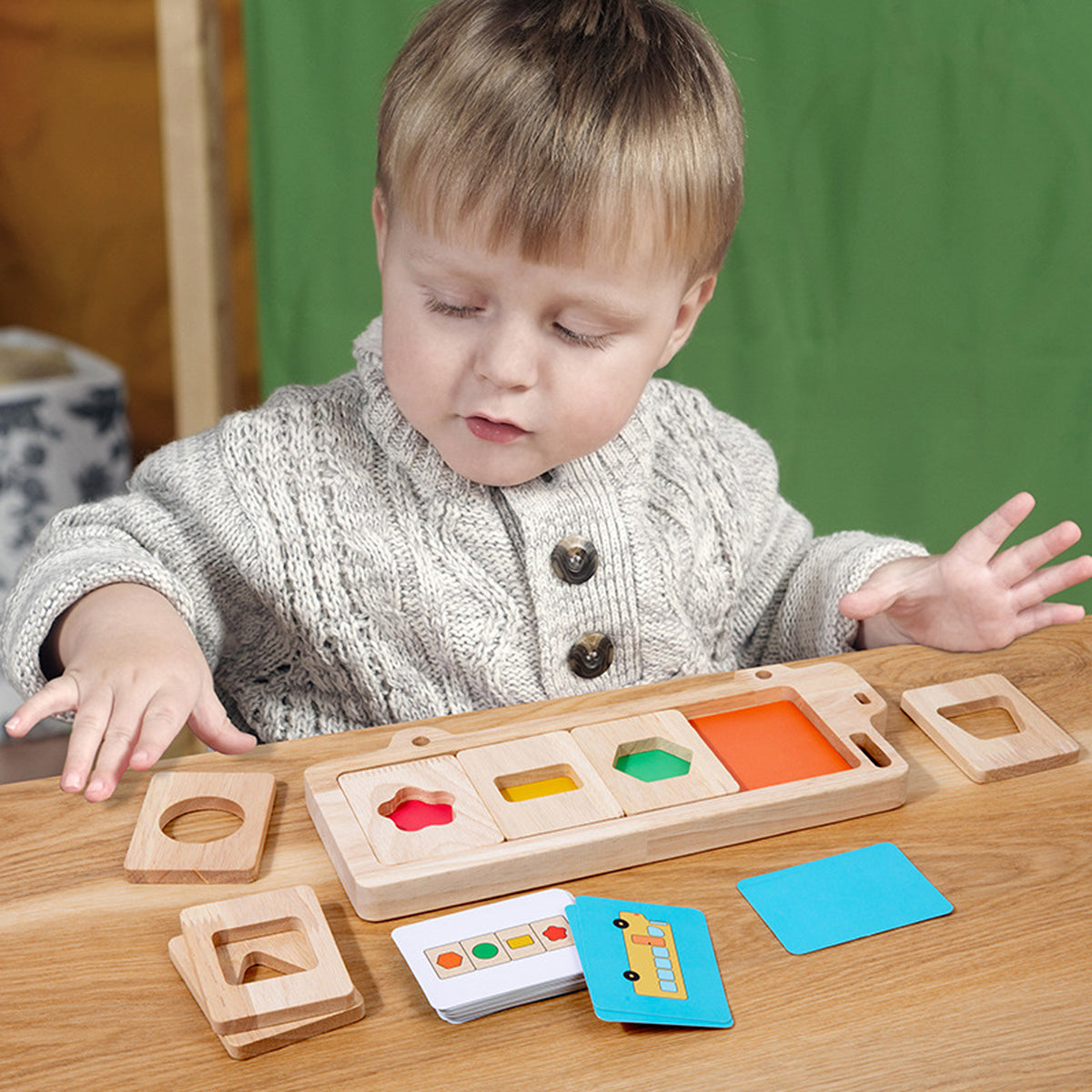 Montessori Color Shape Sorting Educational Toy for Toddlers U598390