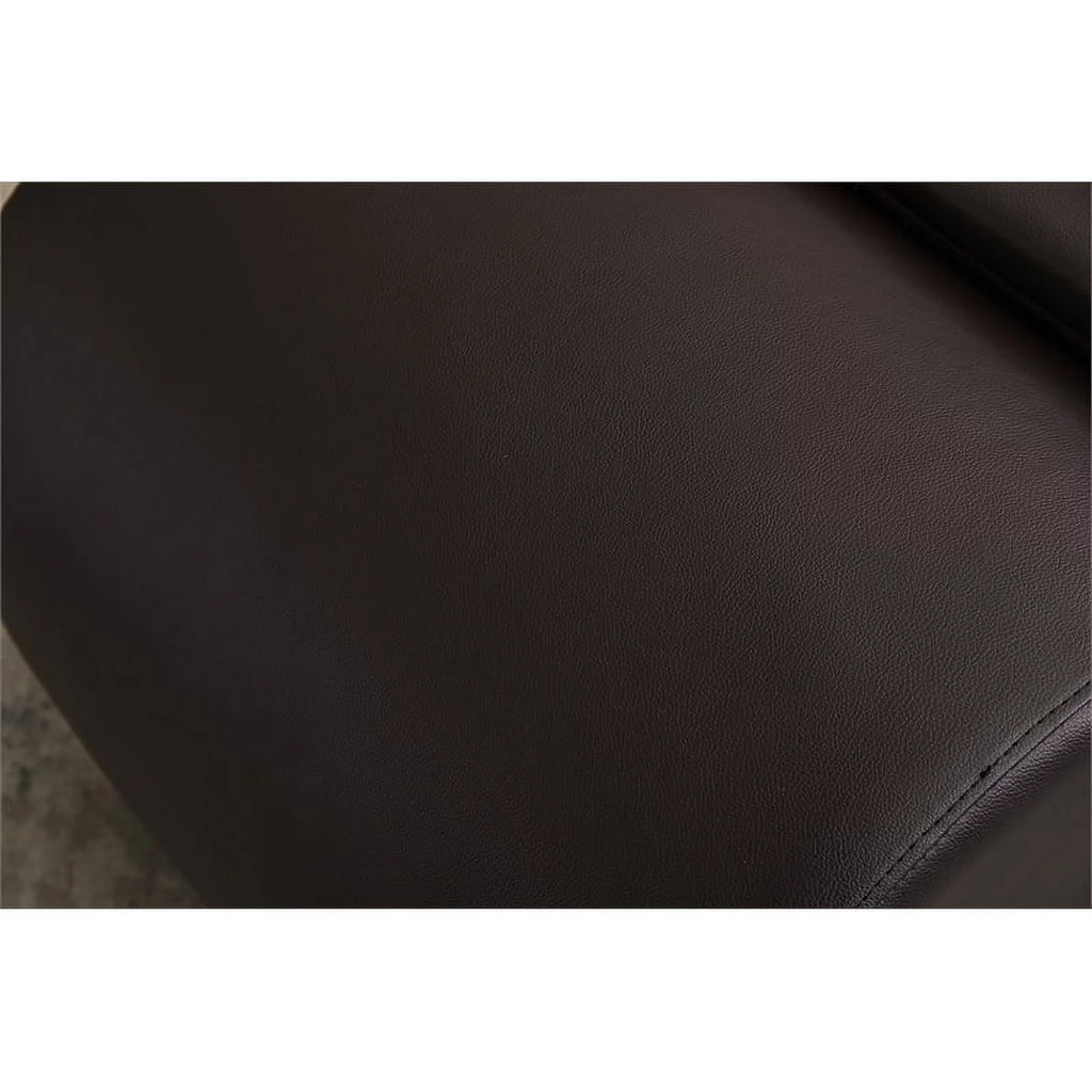 Brown Faux Leather Chaise X729087