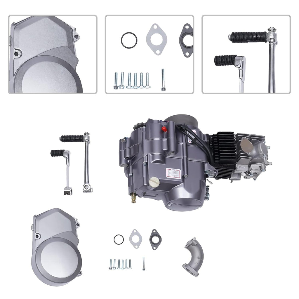 140CC 4 Stroke Engine Racing Motor Kit for Pit Dirt Bike CDI Kick Starter Manual Clutch Horizontal Single Cylinder 4 Speed J834