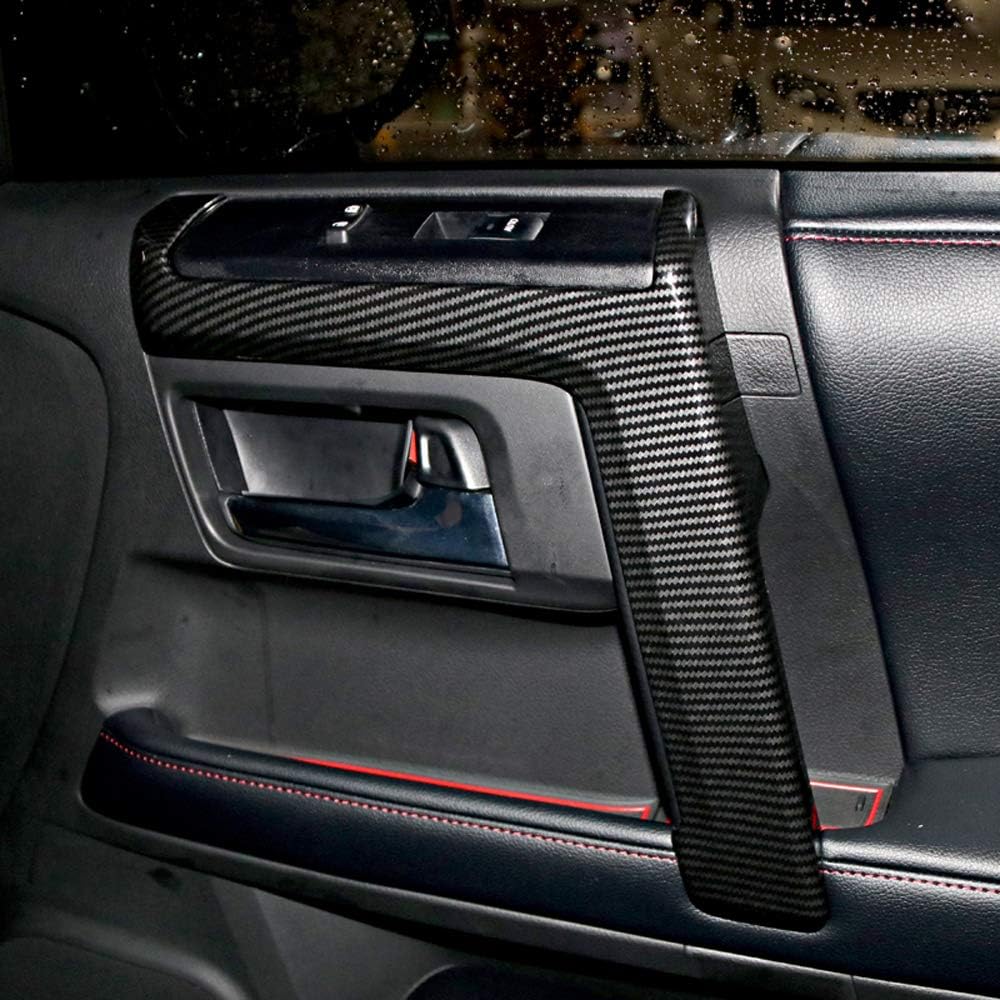 Carbon Fiber Style ABS Door Side Armrest Strip Cover Trim 4PCS H36470