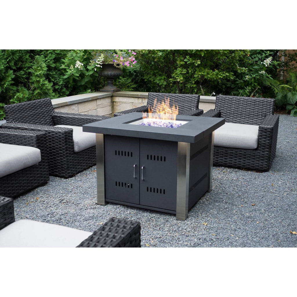 38 in. Square Gas Fire Pit Table W3391