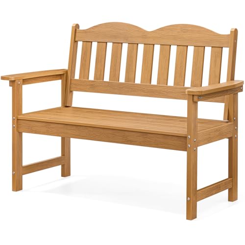 2-Person Poly Lumber Outdoor Bench with 800 lbs Weight Capacity Y452