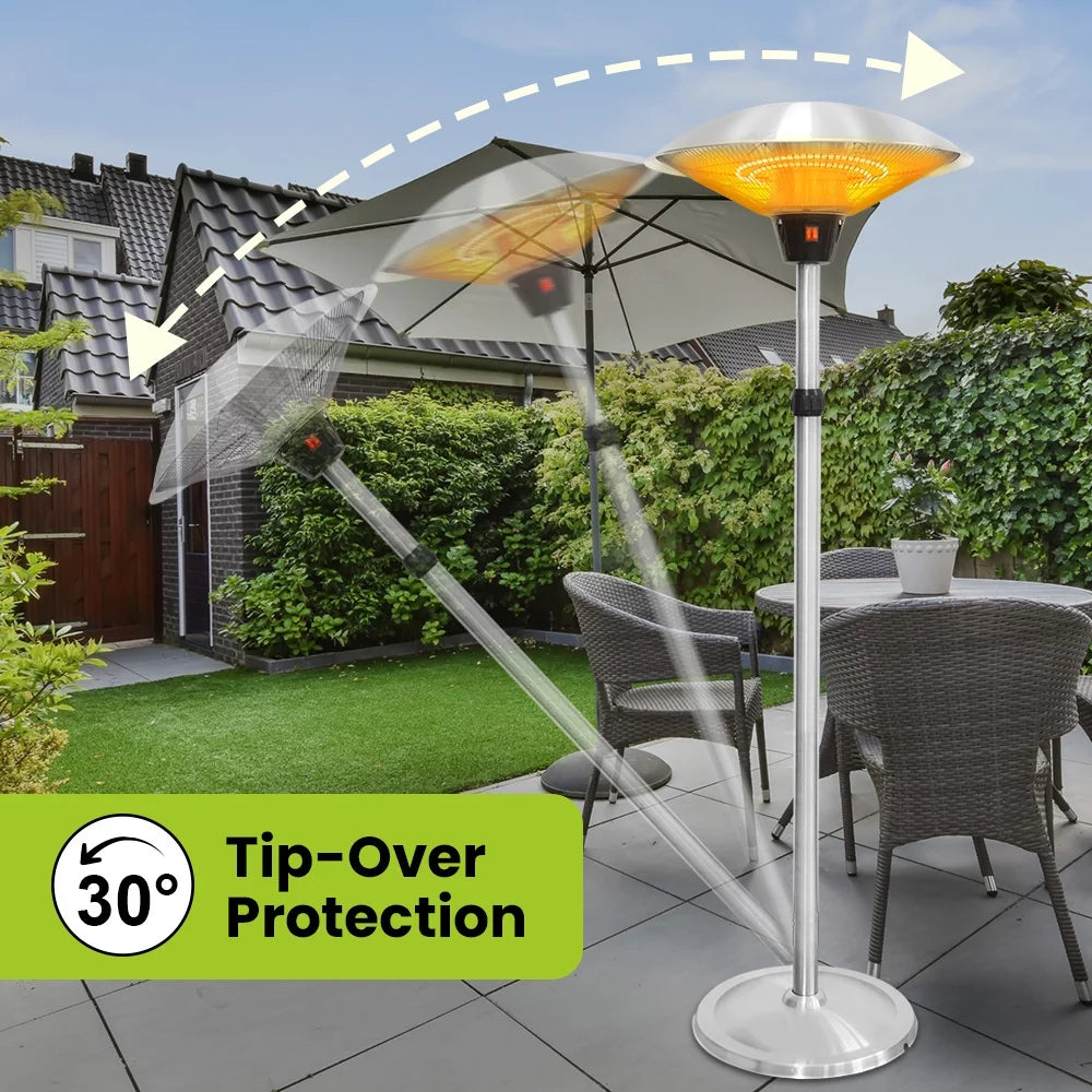 1500W Stainless Steel Patio Electric Heater Q29139
