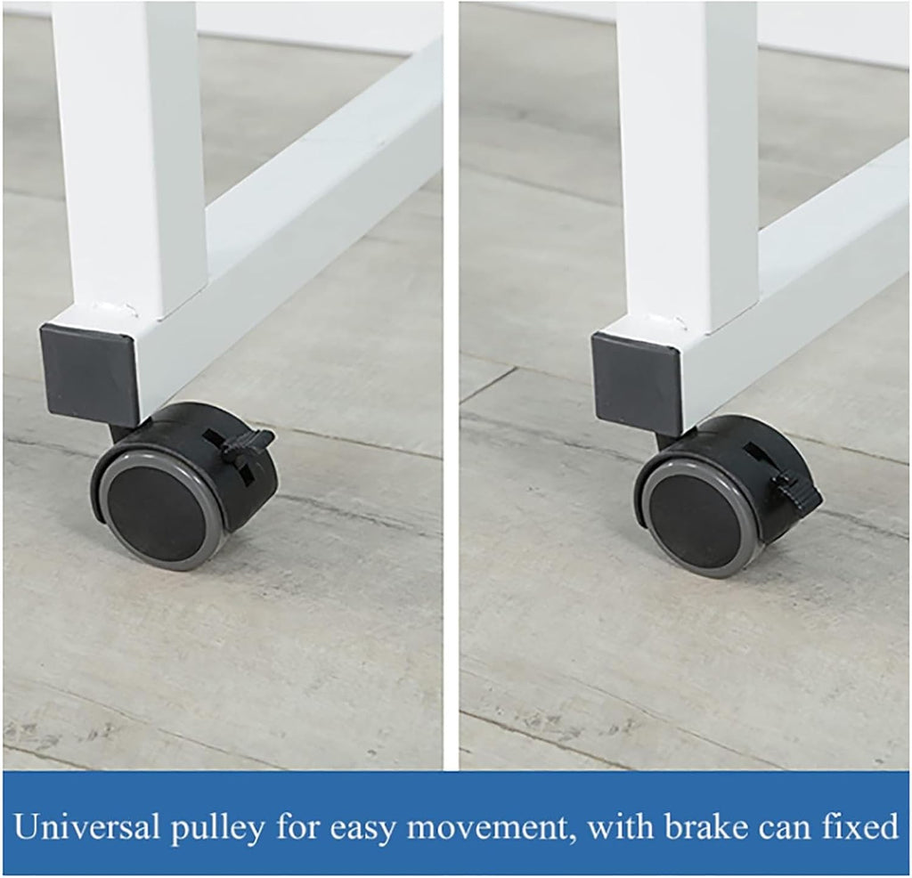 Over-Bed Tables with Wheels Height and Length Adjustable Rolling Mobile Laptop Cart Desk T225