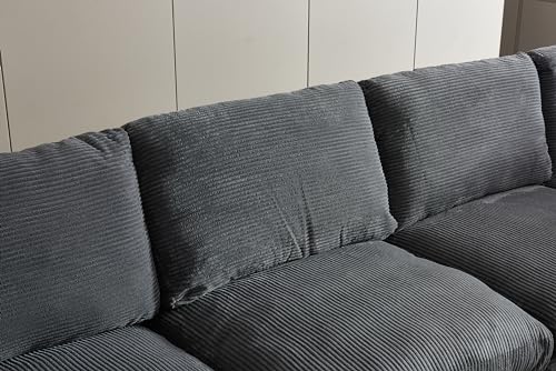 Oversized Modular 6 Seaters Cloud Sectional Sofa with Reversible Chaises R313