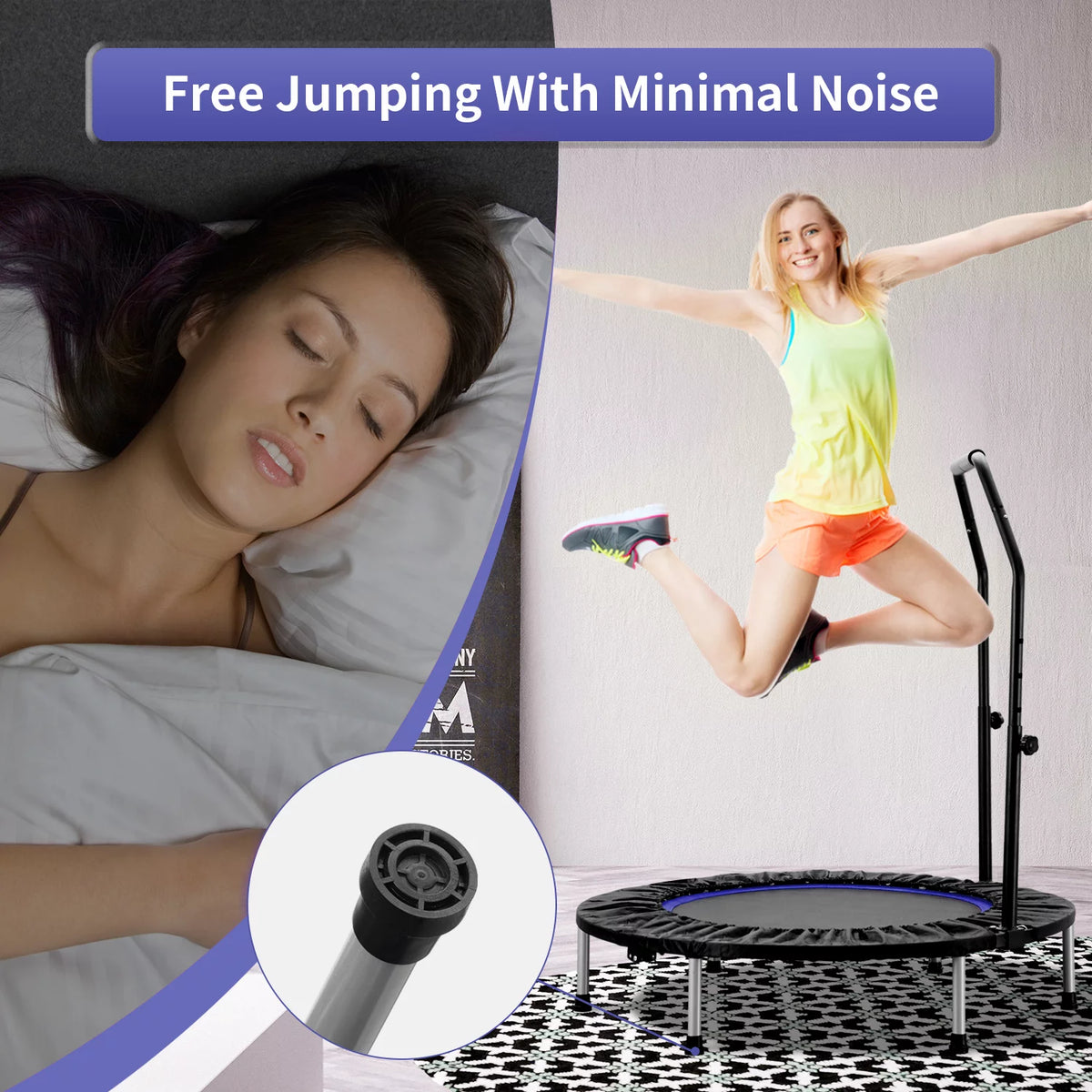 40 Mini Trampoline with Adjustable Foam Handle D40389