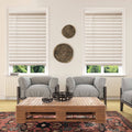 White 53.5x22 Cordless Faux Wood Blinds B3311
