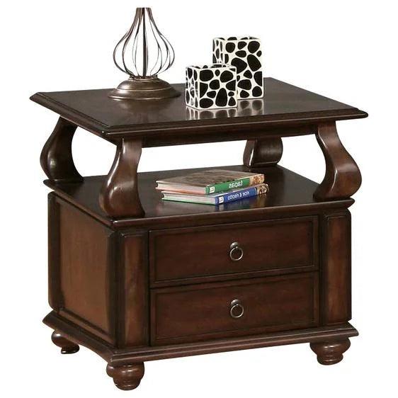 Walnut Poplar Basswood Veneer End Table E1621