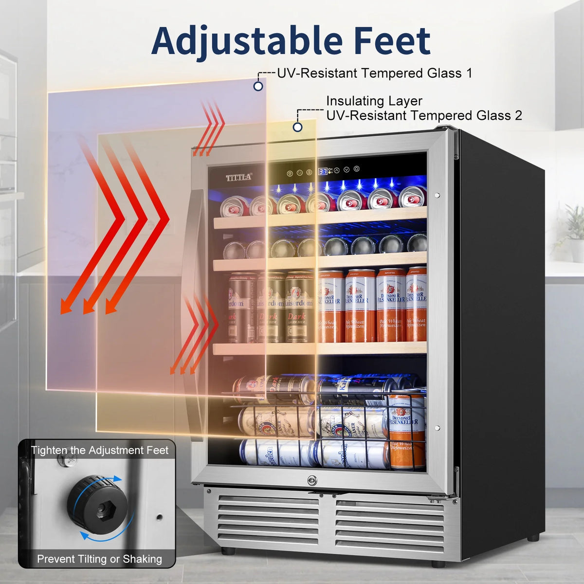 24'' 150-Cans Built-in Beverage Cooler J77000