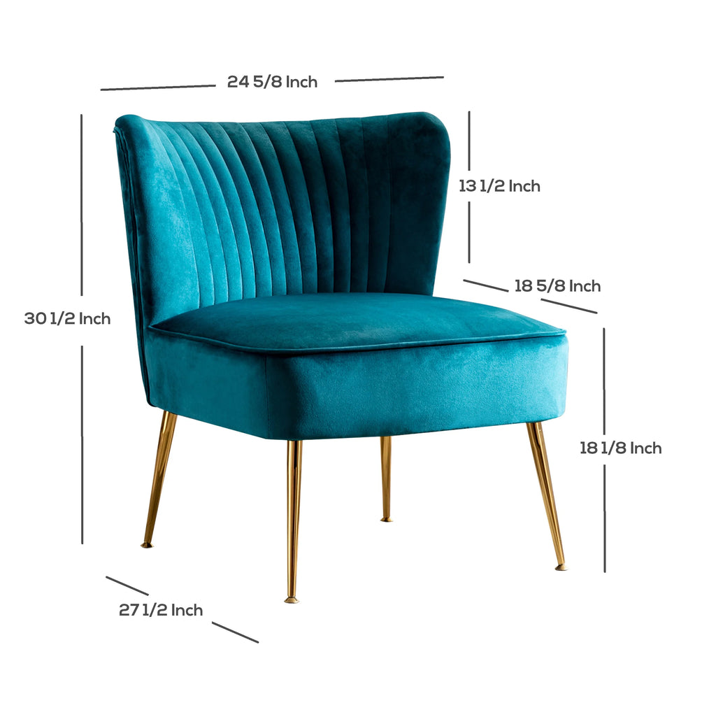 Tan Tufted Velvet Accent Chair Z564678