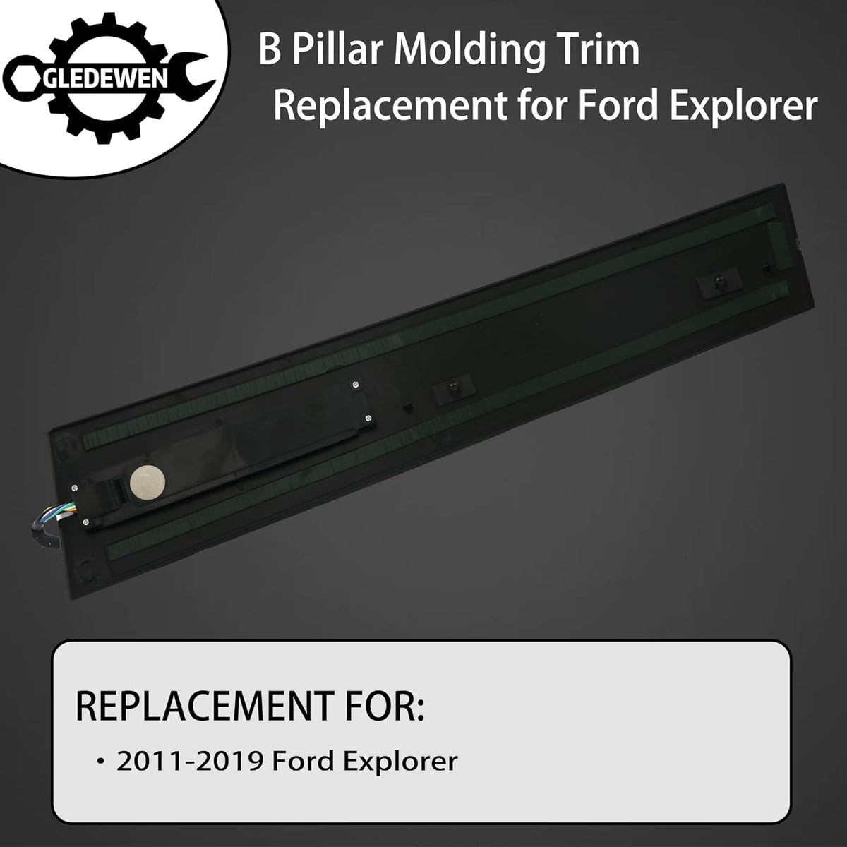B Pillar Molding Trim with Door Entry Keypad, Driver Front Left Outer LH Side B370354