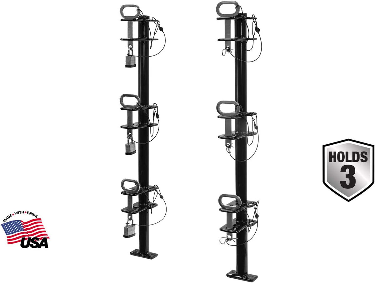 4-Channel Landscape Trimmer Edger Locking Rack, Black I7895