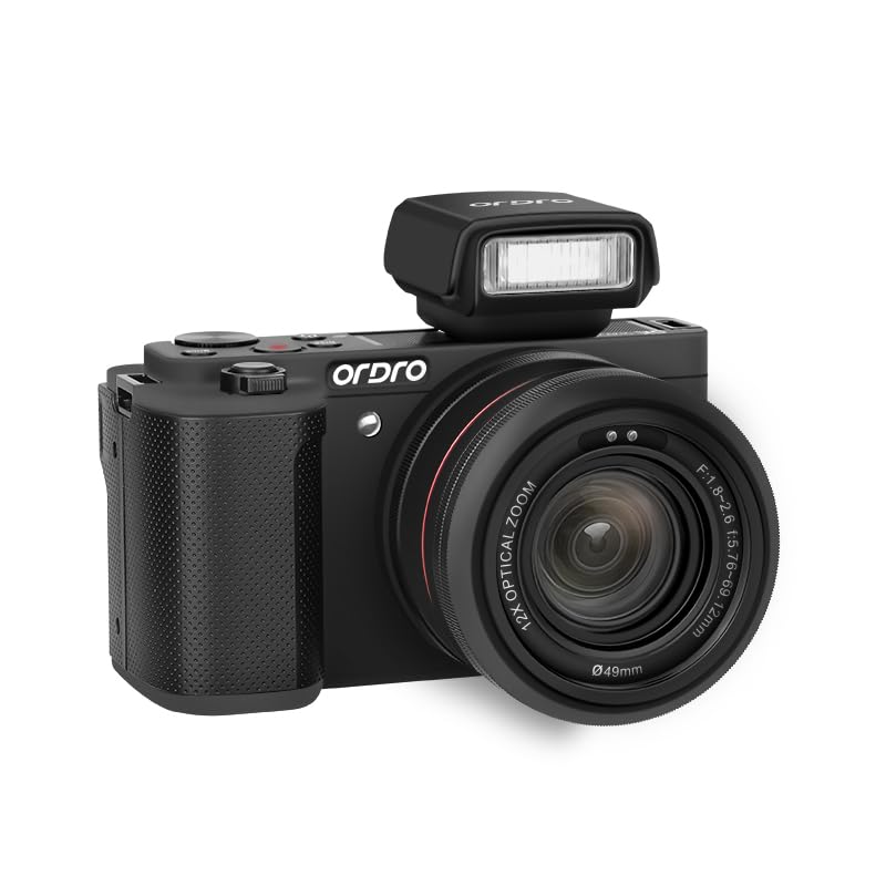 Mirrorless Camera with 16-80 mm 5X Optical Zoom Lens, 3.2 Inch Flip Screen, 4K 30fps Video Camera I15500