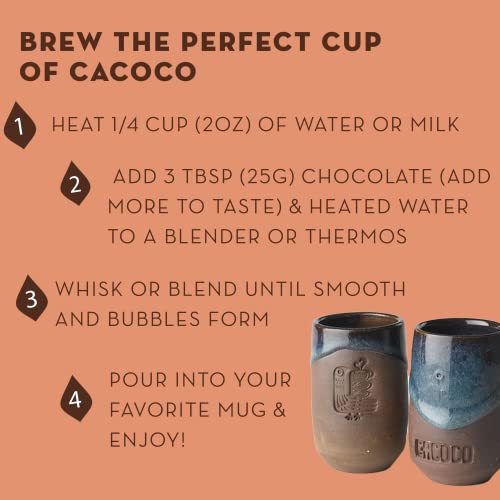 Organic Spicy Dark Drinking Chocolate Hot Cacao Cocoa (7.05 ounces) J633