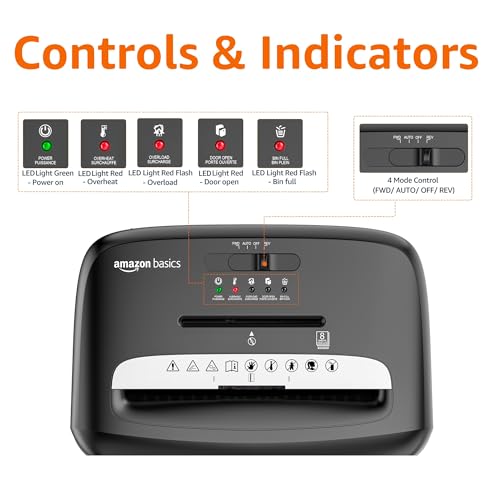 6 Sheet Micro Cut Paper Shredder, Black Q20818
