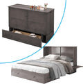 Queen Size Grey Murphy Bed with Foldable Foam Mattress H747660