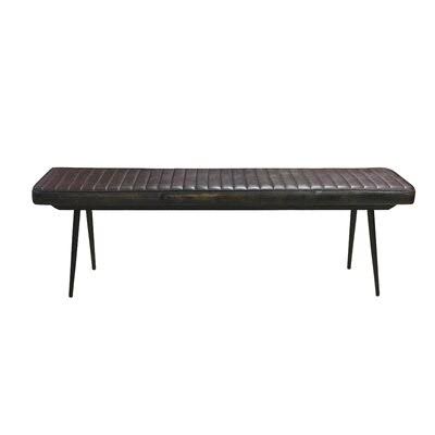 Espresso Genuine Leather Bench U802