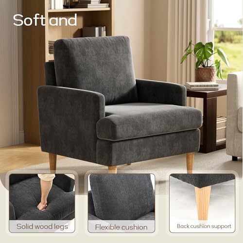 Blue Chenille Accent Chair H6373