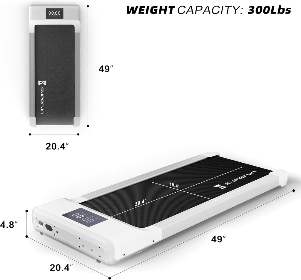 Walking Pad Under Desk Treadmill with Remote Control LED Display L604298