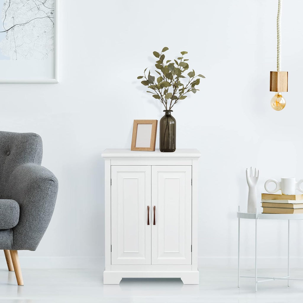 White 2 Door Freestanding Storage Cabinet J3859