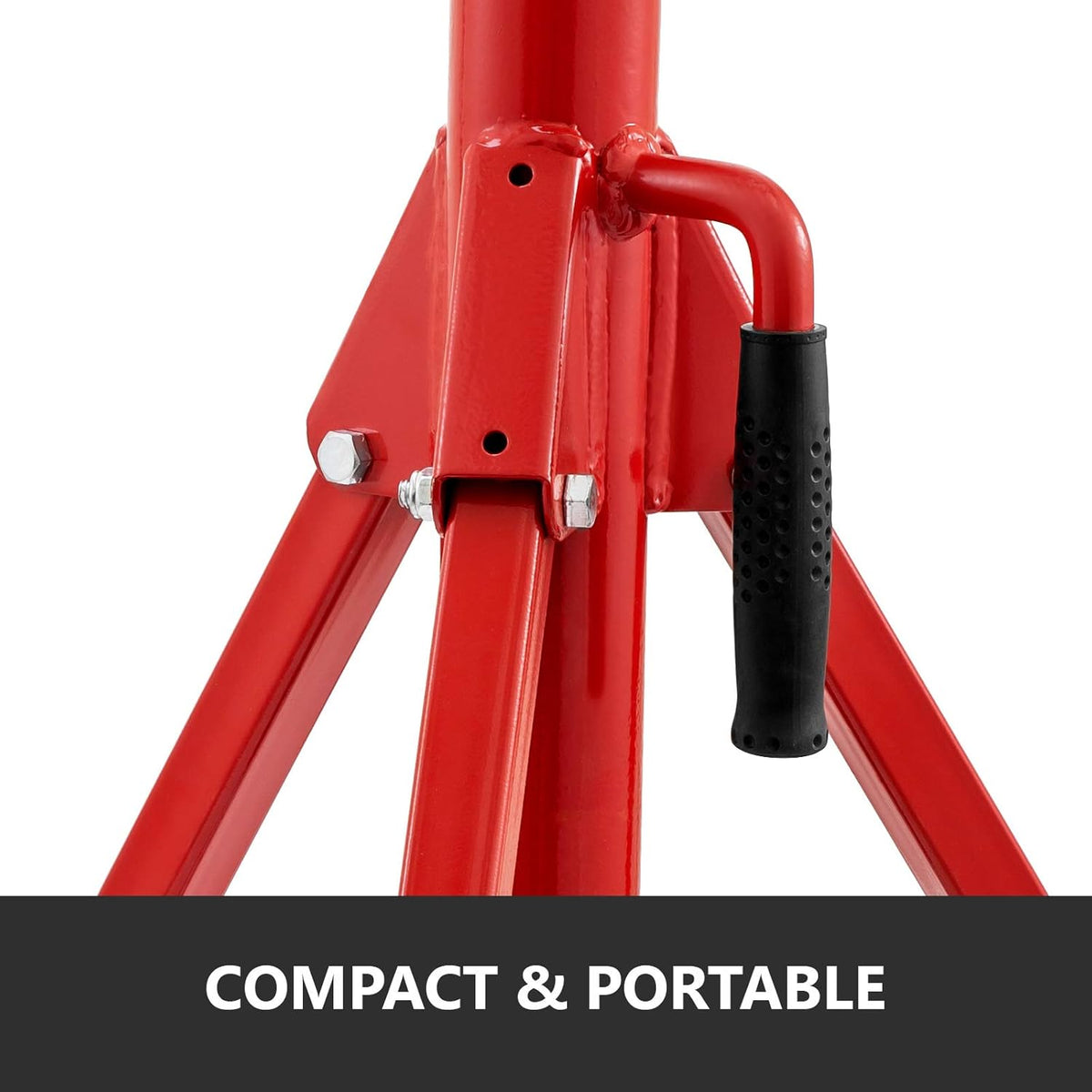 V Head Pipe Stand, Adjustable Height 24-42, 2500 lb. Load Capacity, Carbon Steel Q966