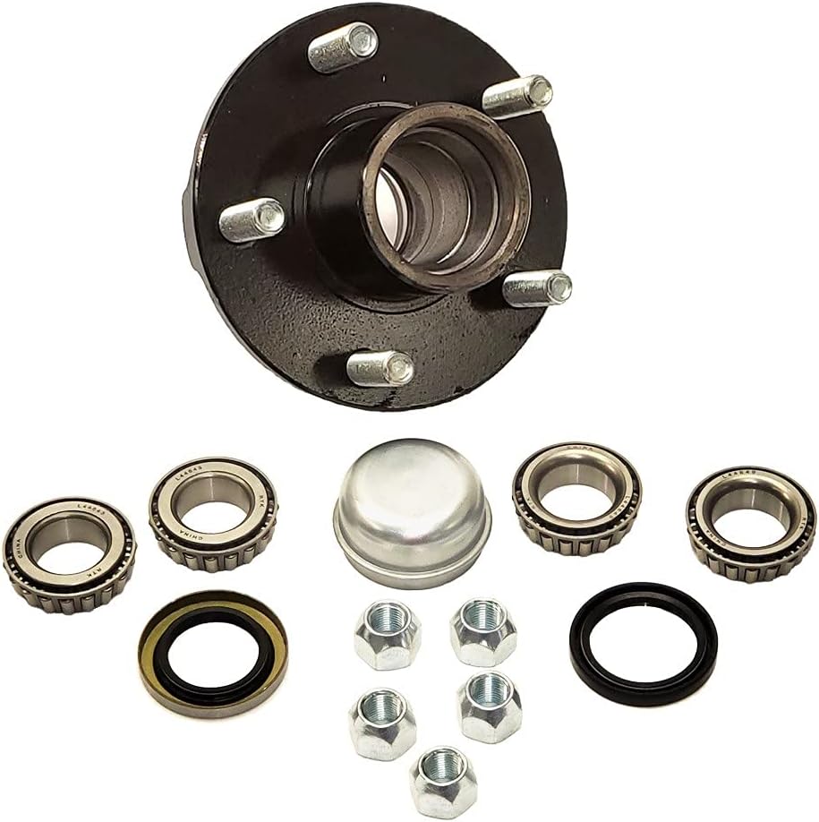 Trailer Hub Kit 5 Bolt on 4-1/2 Inch Circle Pack of 2 O82382