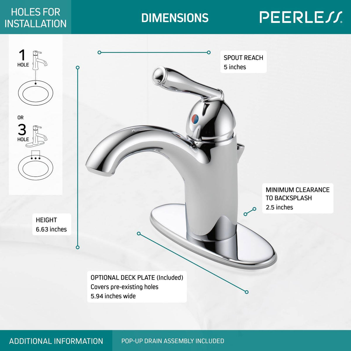 Chrome Single Handle Bathroom Faucet F286
