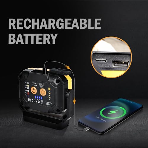 2Pack 1200LM COB LED Rechargeable Magnetic Work Light O740