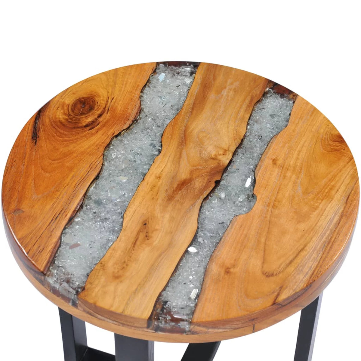 Solid Teak Wood and Polyresin Coffee Table E271225