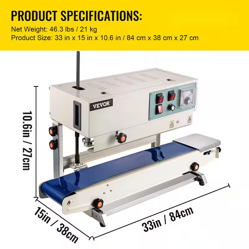 Continuous Band Sealer Vertical Sealing Machine H5217