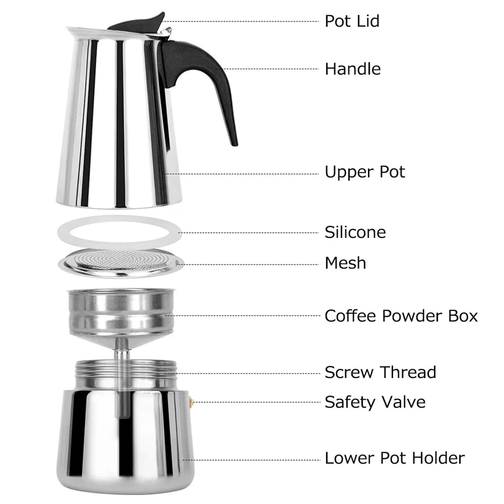 Stainless Steel Portable Electric Espresso Maker U2645