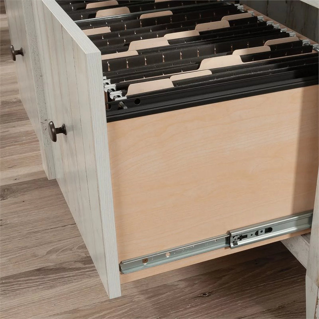 White Engineered Wood Lateral File Cabinet G931865