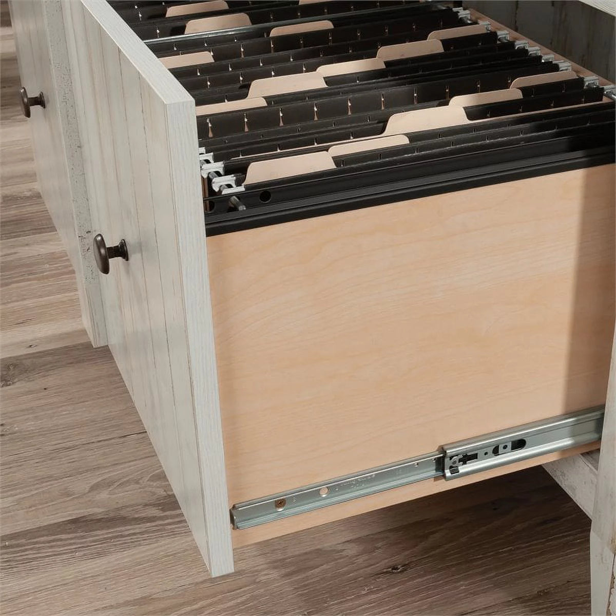 White Engineered Wood Lateral File Cabinet G931865