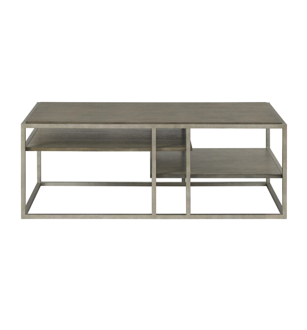 Wood Metal Coffee Table with Shelf A567631