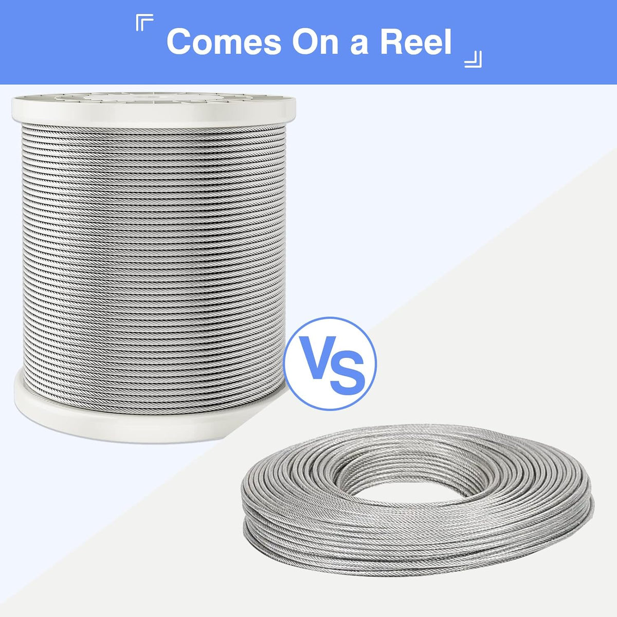 650 ft 7 x 7 Strands T316 Stainless Steel Cable Y27664