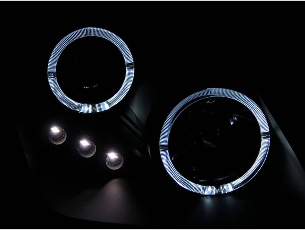 Projector Headlights with Halo Black LED S253