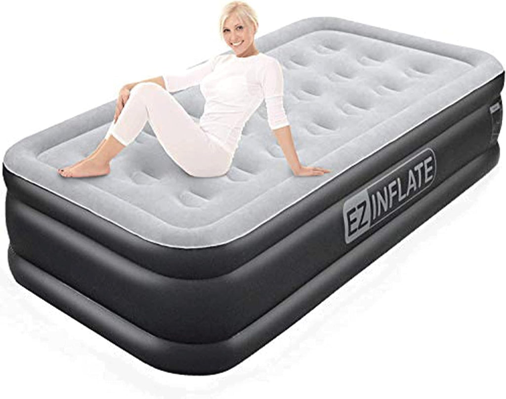 Queen Size Double-High Inflatable Air Mattress with Built in Pump U5558
