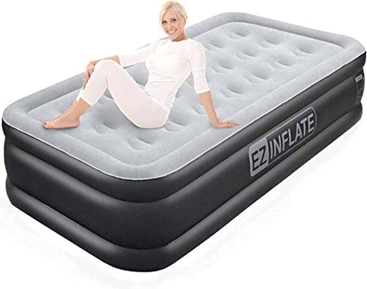 Queen Size Double-High Inflatable Air Mattress with Built in Pump U5558